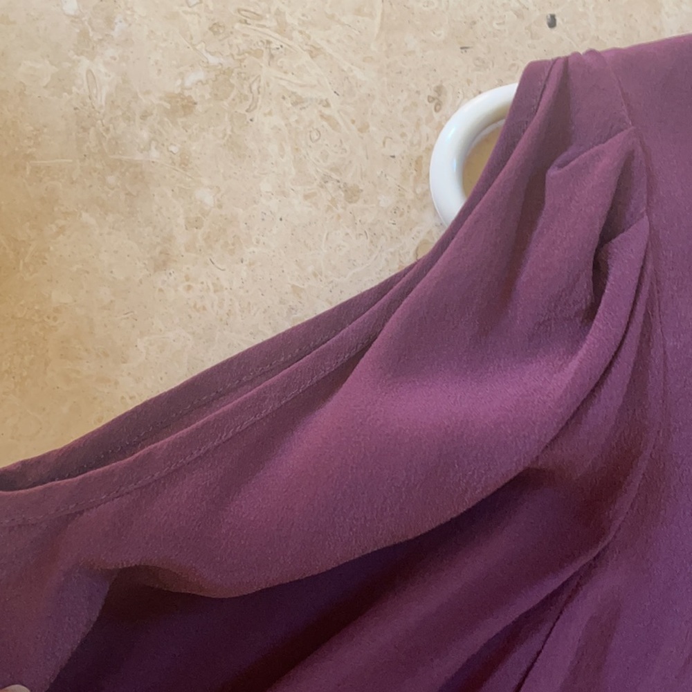 Jenny Han Purple Silk Open Shoulder Top View 5